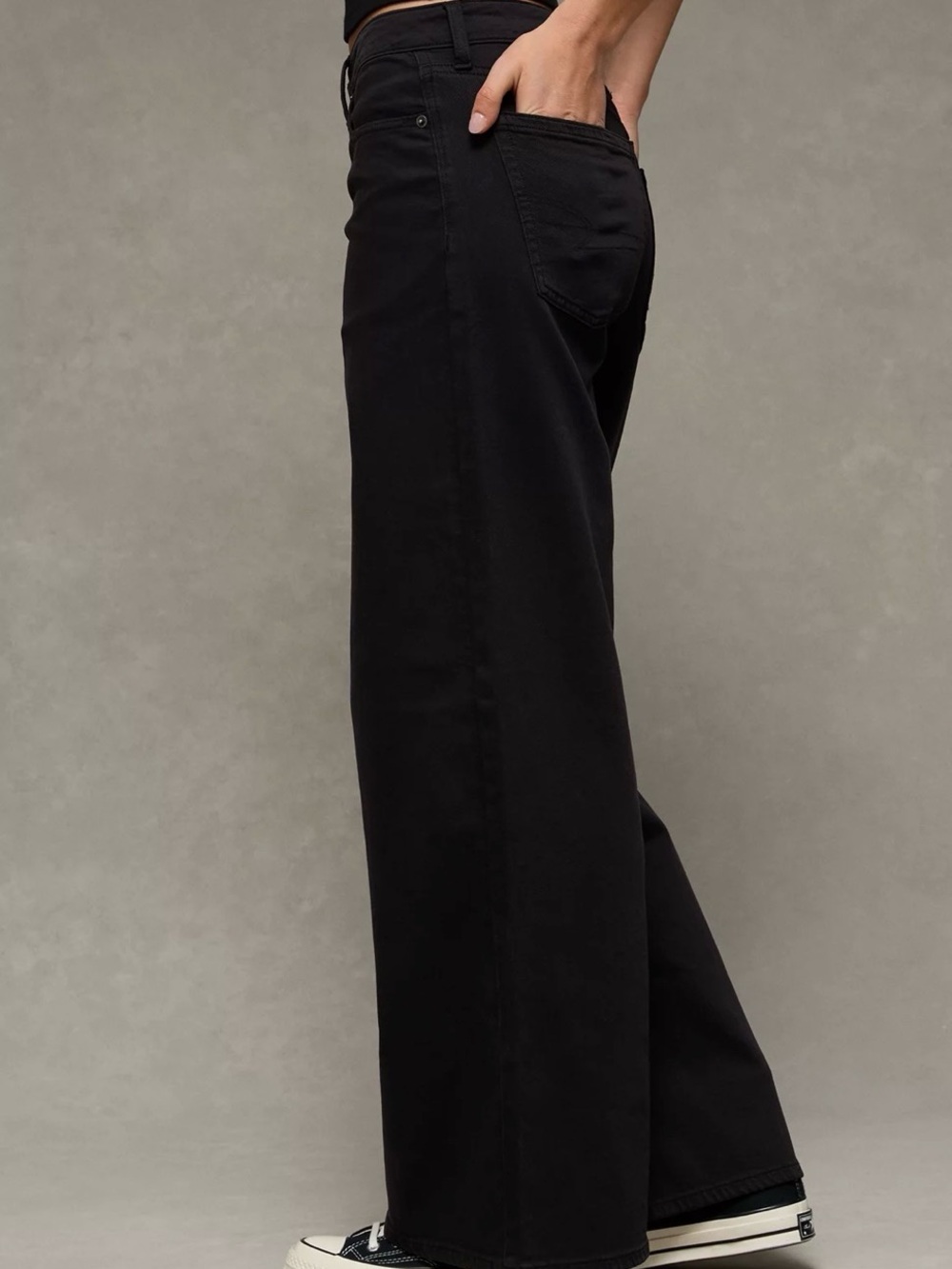 American Eagle Outfitters Black Wide-Leg Jeans - Women - Picture 3 of 5